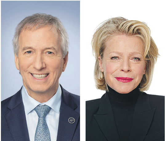 Le ministre de l’Agriculture, des Pêcheries et de l’Alimentation et ministre responsable de la région du Centre-du-Québec, André Lamontagne, et la ministre du Tourisme et ministre responsable de la région de Lanaudière, Caroline Proulx